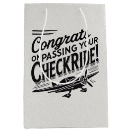 おめでとうのチェックライド通過！ ミディアムペーパーバッグ