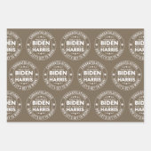 おめでとうのバイデン氏大統領ハリス副社長！カスタム色 ラッピングペーパーシート (正面3)