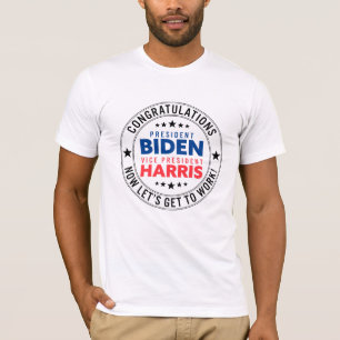 おめでとうのバイデン氏大統領ハリス副社長!カスタム色 Tシャツ
