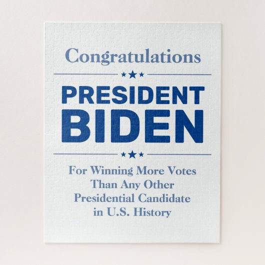おめでとうのバイデン氏大統領候補者最多 ジグソーパズル (縦)