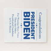 おめでとうのバイデン氏大統領候補者最多 ジグソーパズル (横)