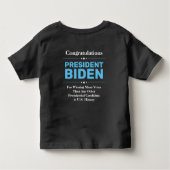 おめでとうのバイデン氏大統領候補者最多 トドラーTシャツ (裏面)