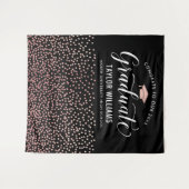 おめでとうのバラ金ゴールド紙吹雪パーティー タペストリー (正面(横))