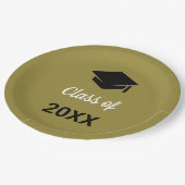 おめでとうの卒業式の上限クラス（任意の年） ペーパープレート (アングル)