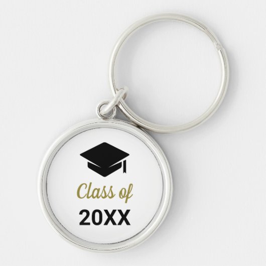 おめでとうの卒業式クラス任意の年の卒業式キャップ キーホルダー (正面)