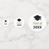 おめでとうの卒業式クラス任意の年の卒業式キャップ コンフェッティ (裏面)