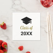 おめでとうの卒業式クラス任意の年の卒業式キャップ スタンダードカクテルナプキン (インサイチュ)