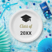 おめでとうの卒業式クラス任意の年の卒業式キャップ ペーパープレート (パーティー)