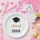 おめでとうの卒業式クラス任意の年の卒業式キャップ ペーパープレート (パーティー)