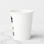 おめでとうの卒業式クラス任意の年の卒業式キャップ 紙コップ (左)