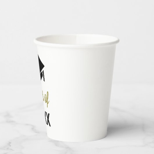 おめでとうの卒業式クラス任意の年の卒業式キャップ 紙コップ (左)