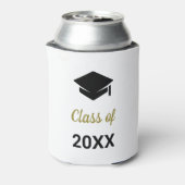 おめでとうの卒業式クラス任意の年の卒業式キャップ 缶クーラー (缶裏面)