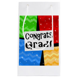 おめでとうの卒業生の陽気で多彩な卒業パーティー スモールペーパーバッグ