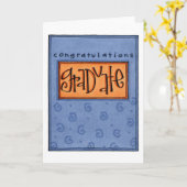 おめでとうの卒業生 カード (黄色い花)