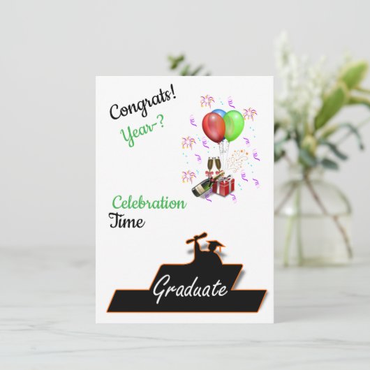 おめでとうの卒業生、ワインと風船の挨拶 (スタンド正面)