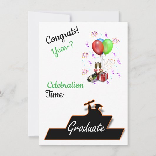 おめでとうの卒業生、ワインと風船の挨拶 (正面)
