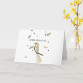 おめでとうの卒業 カード (黄色い花)