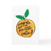 おめでとうの小さなかわいこちゃんの赤ちゃんシャワーカード