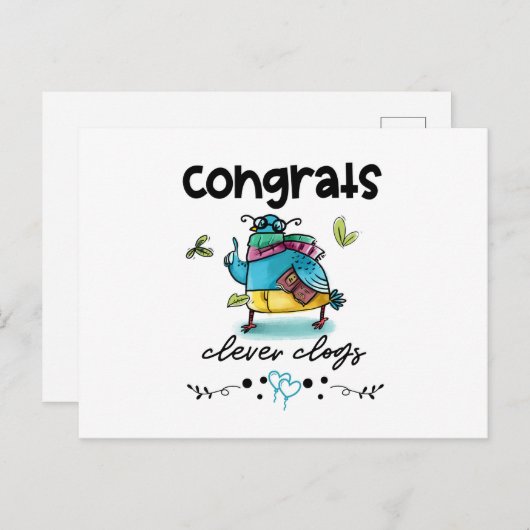 おめでとうの巧妙なキャグロおもしろいグの漫画の鳩 ポストカード (正面/裏面)