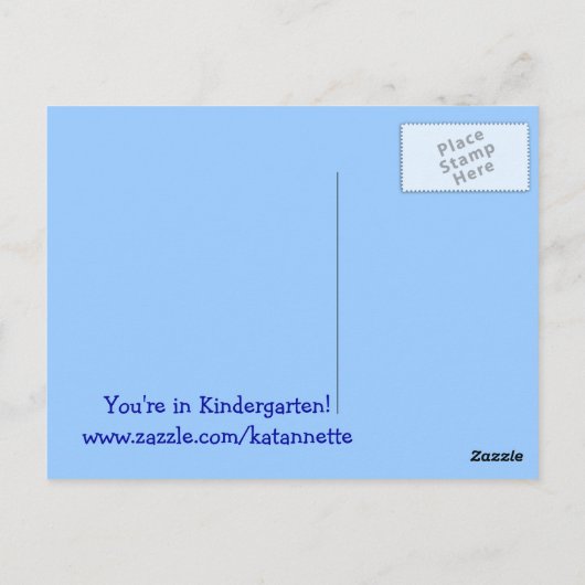 おめでとうの幼稚園。 ポストカード (裏面)