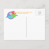 おめでとうの新しいホームカートゥーンディノスポストカード 案内ポストカード (裏面)