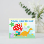 おめでとうの新しいホームカートゥーンディノスポストカード 案内ポストカード (スタンド正面)