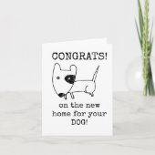 おめでとうの新しい家で犬用カード カード (正面)