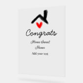 おめでとうの新しい家実在主地就任t アクリルサイン (傾斜)