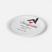 おめでとうの新しい家実在主地就任t ペーパープレート (アングル)