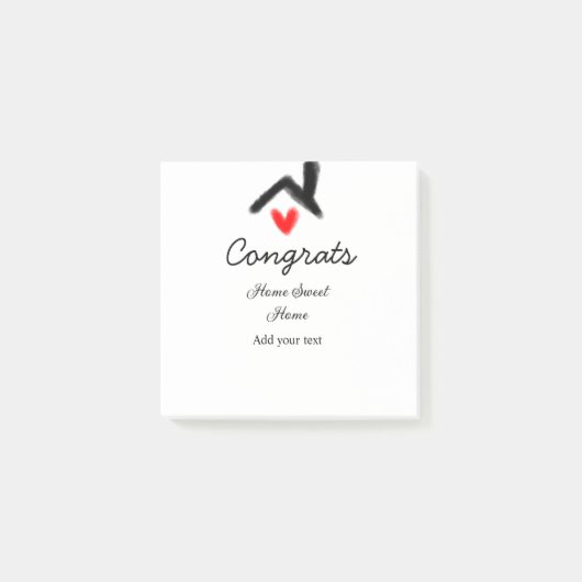 おめでとうの新しい家実在主地就任t ポストイット (正面)