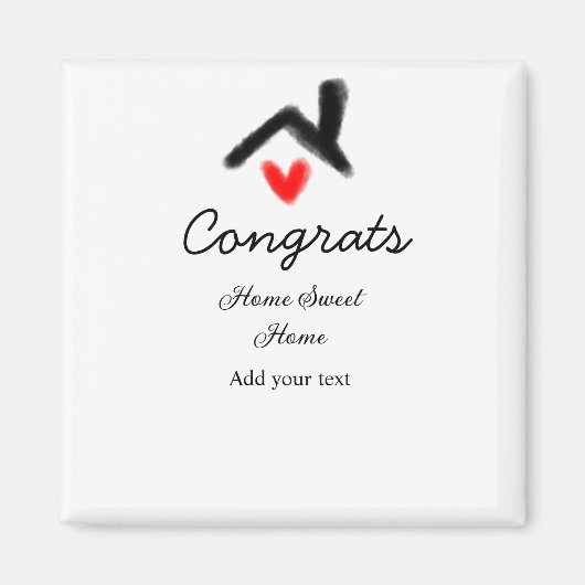 おめでとうの新しい家実在主地就任t マグネット (正面)