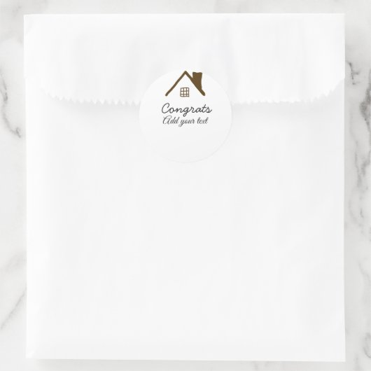 おめでとうの新しい家実在主地就任t ラウンドシール (バッグ)