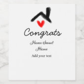 おめでとうの新しい家実在主地就任t ワインラベル (シングルラベル)