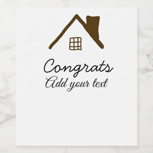 おめでとうの新しい家実在主地就任t ワインラベル (シングルラベル)