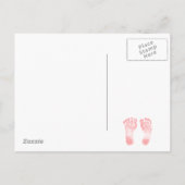 おめでとうの新生児ガールカード 案内ポストカード (裏面)