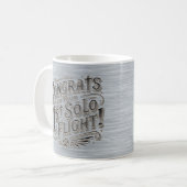 おめでとうの最初のソロフライトコーヒーマグ コーヒーマグカップ (正面左)
