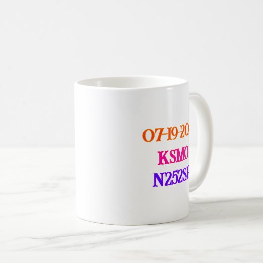 おめでとうの最初のソロフライトコーヒーマグ コーヒーマグカップ (正面右)