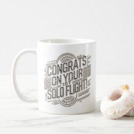 おめでとうの最初のソロフライトコーヒーマグ コーヒーマグカップ