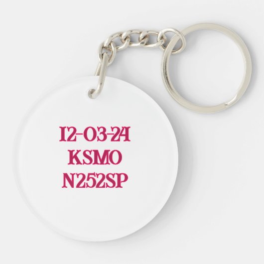 おめでとうの最初の単独飛行 キーホルダー (裏面)