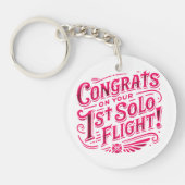 おめでとうの最初の単独飛行 キーホルダー (正面)