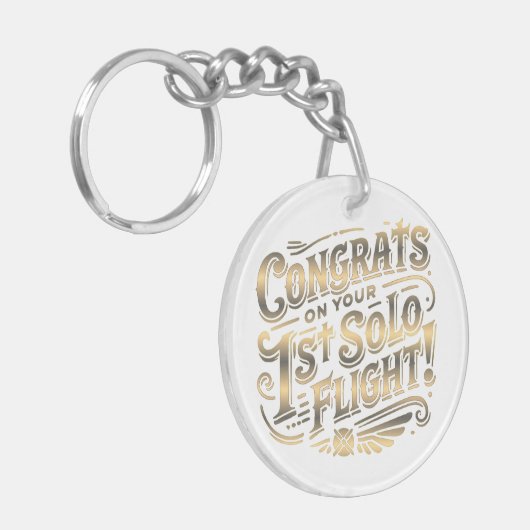 おめでとうの最初の単独飛行 キーホルダー (正面左)