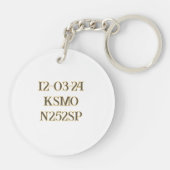 おめでとうの最初の単独飛行 キーホルダー (裏面)