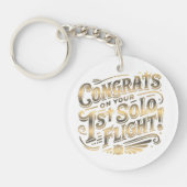 おめでとうの最初の単独飛行 キーホルダー (正面)