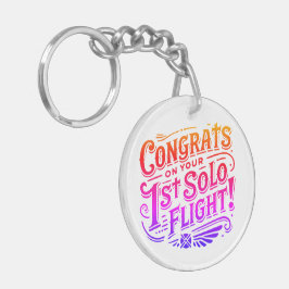 おめでとうの最初の単独飛行 キーホルダー
