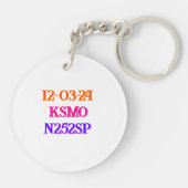 おめでとうの最初の単独飛行 キーホルダー (裏面)