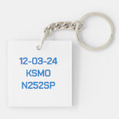 おめでとうの最初の単独飛行 キーホルダー (裏面)