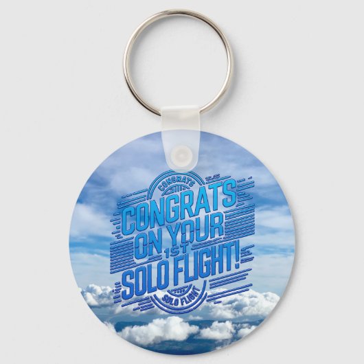 おめでとうの最初の単独飛行 キーホルダー (正面)
