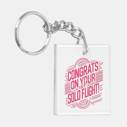 おめでとうの最初の単独飛行 キーホルダー (正面左)