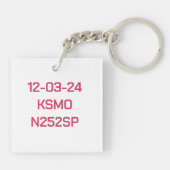 おめでとうの最初の単独飛行 キーホルダー (裏面)