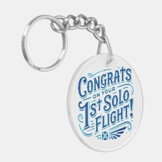 おめでとうの最初の単独飛行 キーホルダー (正面左)